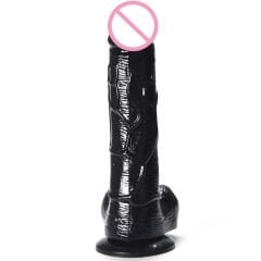 Siyah Vantuzlu Dildo